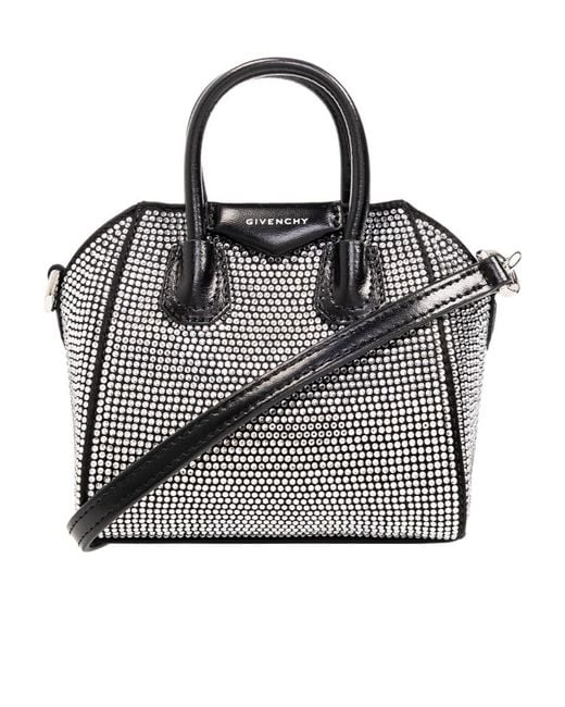 Givenchy Black Antigona Embellished Mini Top Handle Bag