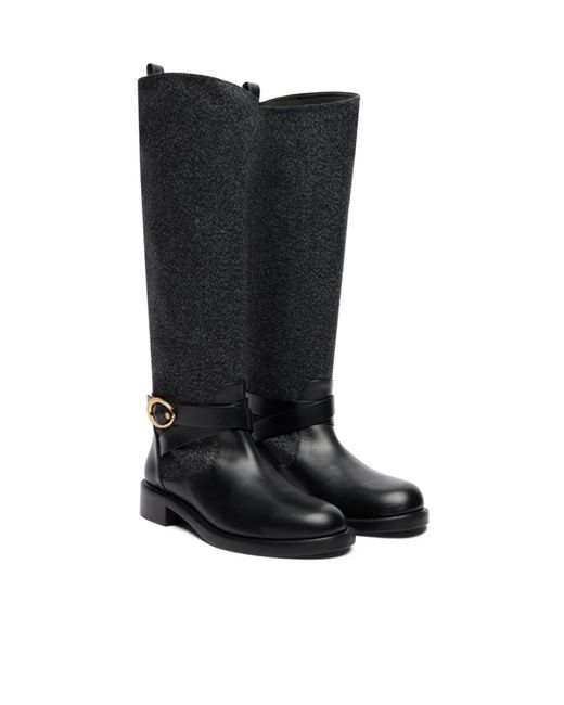 Stuart Weitzman Black Benni Riding Boot