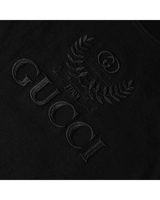 Gucci Black Crew Neck Short-Sleeve Tee for men