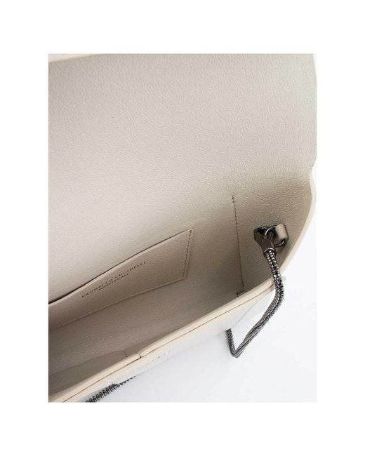 Brunello Cucinelli White Bc Duo Pochette