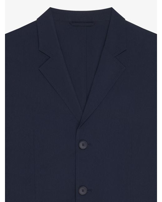 Givenchy Blue Button-Up Travel Jacket for men