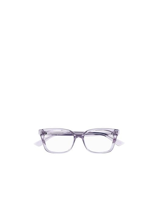 McQueen White Eyewear Square Frame Glasses
