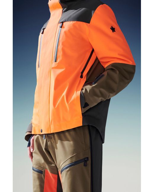 Moncler Orange Cerniat Ski Jacket for men