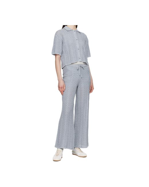 Holzweiler Gray Crochet Trousers