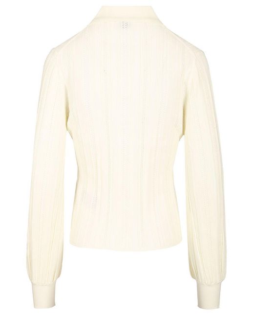 Filippa K White Button-Up Knit Cardigan
