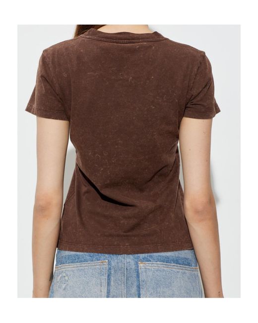 Ganni Brown Future Banana Graphic T-Shirt