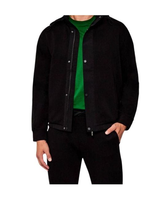 ARMANI EXCHANGE Black Long-Sleeve Sweatshirt for men