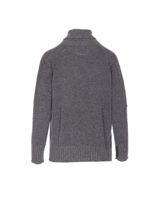Twinset Gray Long-Sleeved Turtleneck Jumper