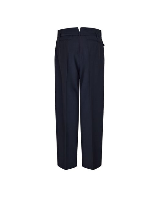 Prada Blue High-Waisted Pleated
