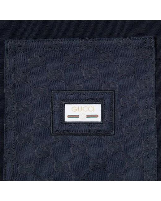 Gucci Blue Heavy Web Lable Pants for men