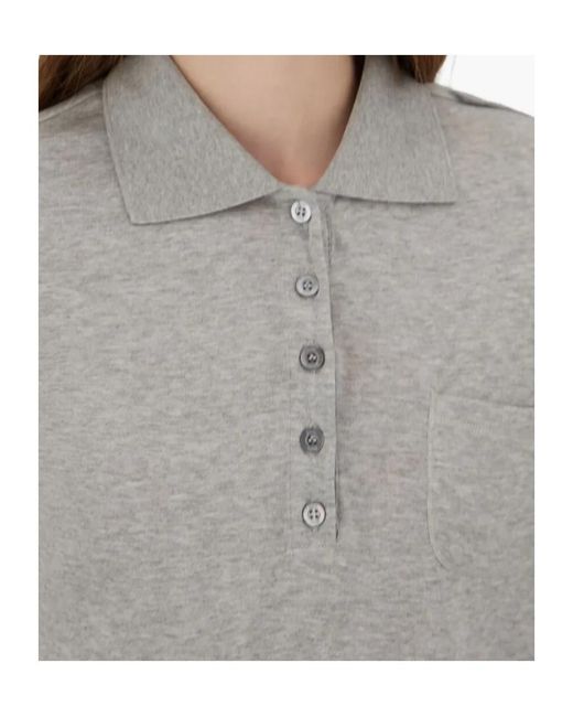 Herno Gray Resort Short-Sleeve Polo Shirt