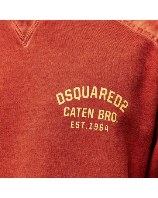 DSquared² Red Crew Sweater for men