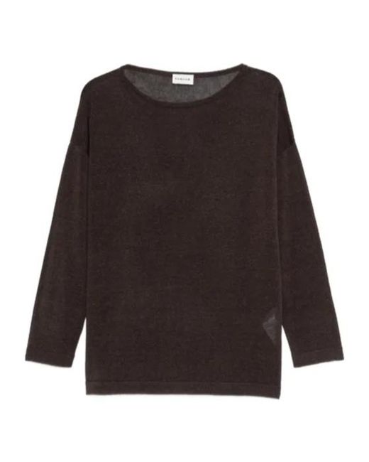 P.A.R.O.S.H. Brown Baby Girl Dropped-Sleeve Sweater