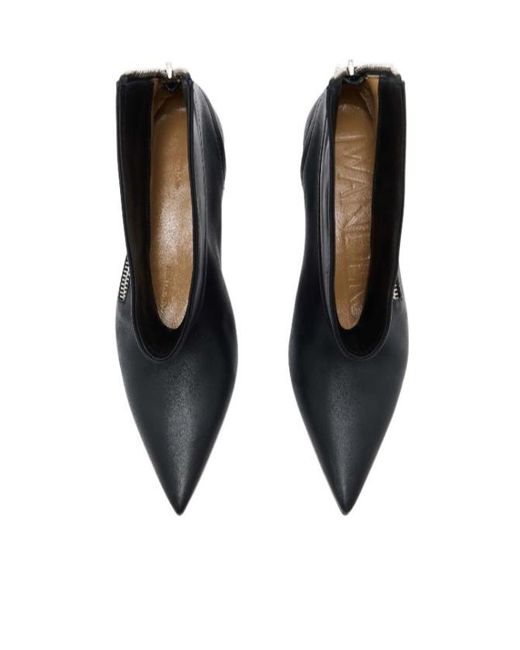 J.W. Anderson Blue Pointed Ankle Boots