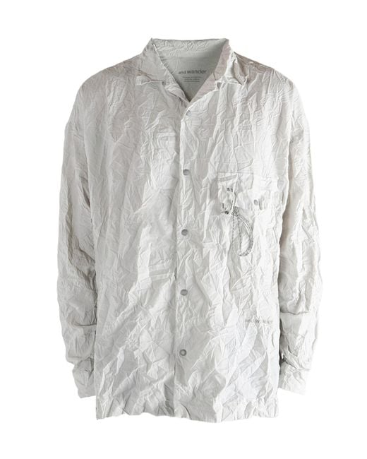 And Wander Gray Pleated Shirt for men