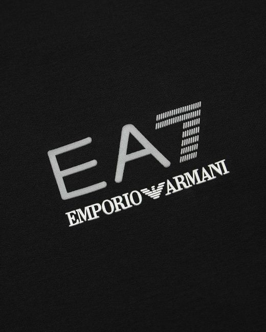 EA7 Black Logo Zipper Casual Jacket for men