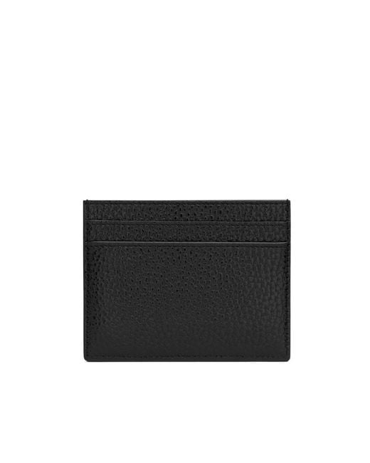 Saint Laurent Black Tiny Cassandre Card Case for men