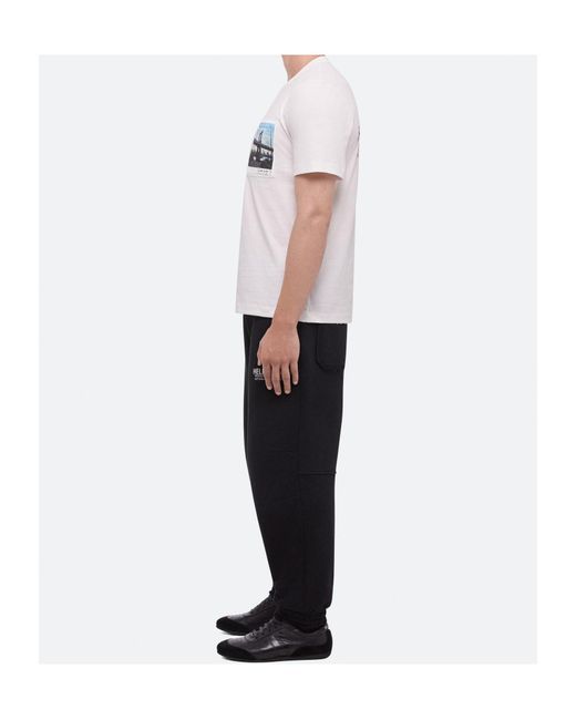 Helmut Lang White New York Bridge Postcard T-Shirt for men