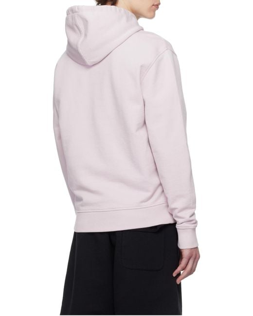 AMI Purple Ami De Coeur Logo-Embroidered Drawstring Hoodie for men