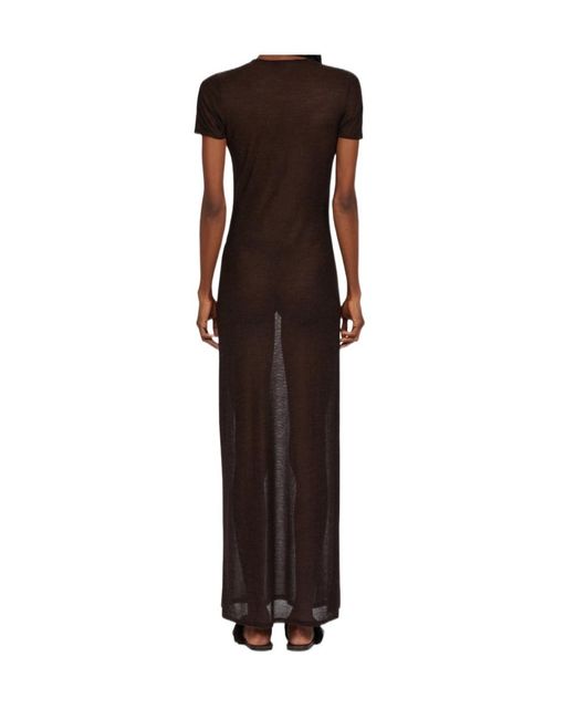 Ferragamo Brown Ferragamo Straight Cut Dress