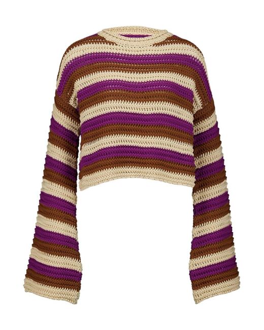 LaDoubleJ Red Crop Sweater