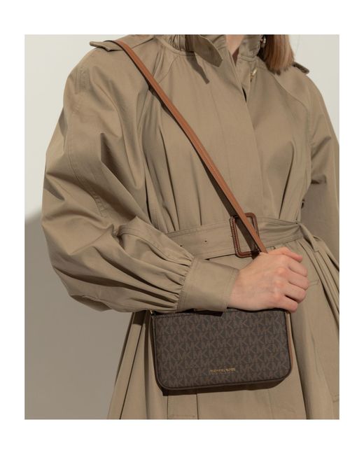 MICHAEL Michael Kors Brown Monogram Chain Shoulder Bag