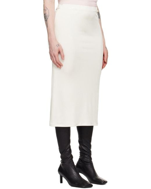 TOVE White Elastic Waist Skirt