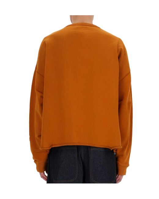 YMC Orange Oversized Wool-Blend Sweater for men