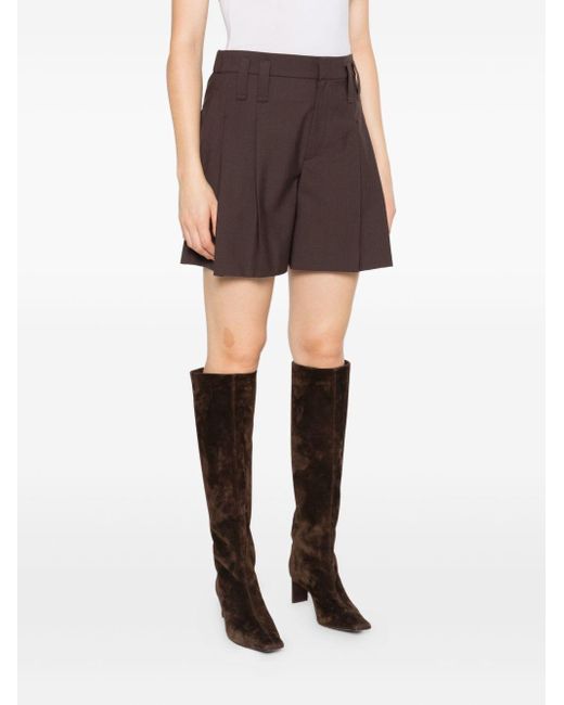 Brunello Cucinelli Black Pleated Tailored Shorts