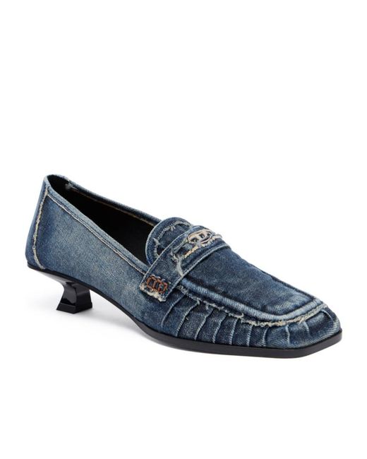 DIESEL Blue D Amber Moc 30 Loafer Heeled Pumps