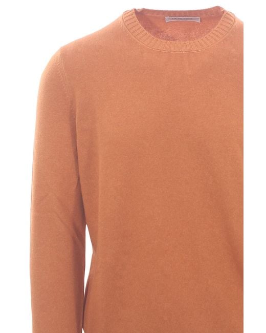 Gran Sasso Brown Long-Sleeved Sweater for men