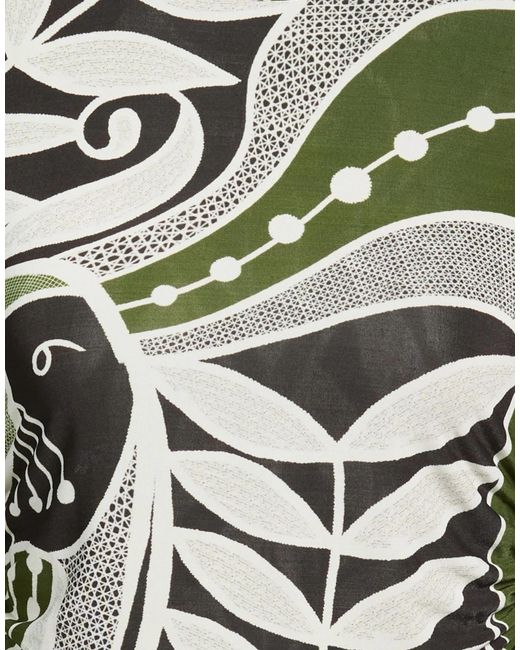 Farm Rio Green Floral Long-Sleeve Base Layer