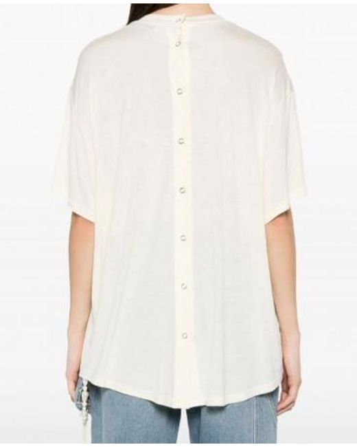 DARKPARK White Button-Back Top
