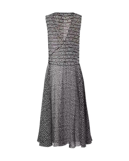 Fendi Gray Printed Georgette Dress