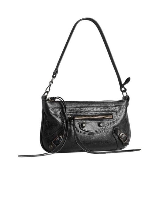 Balenciaga Black Le City Zip Shoulder Bag