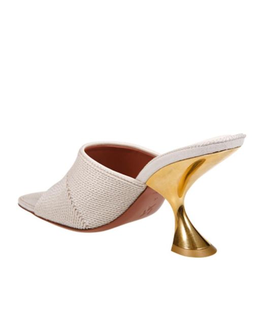 AMINA MUADDI Natural Taylor High Heel Sandals
