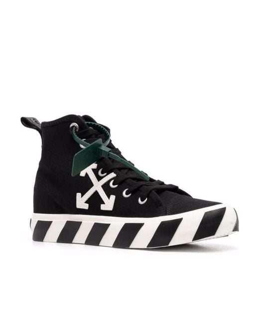 Off-White c/o Virgil Abloh Black Vulcanized Mid-Top Sneakers for men