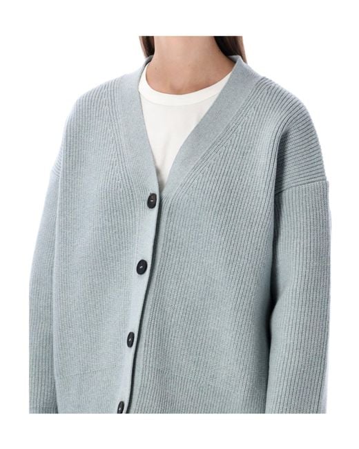 Studio Nicholson Blue Whitt Ribbed Cardigan