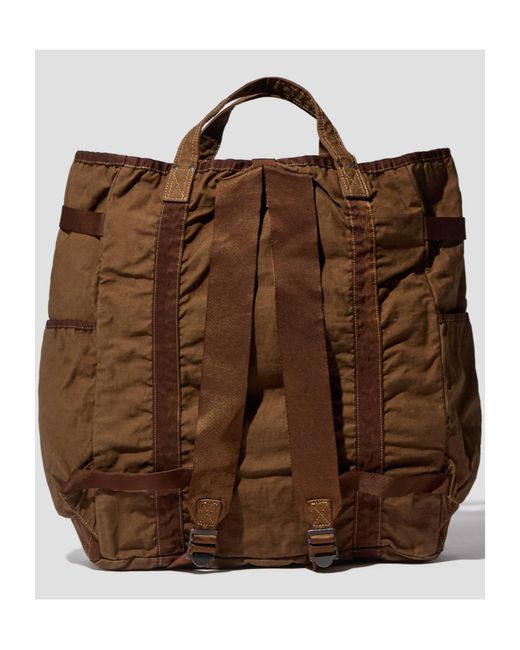 Porter-Yoshida and Co Brown Crag 2Way Top Handle Backpack for men