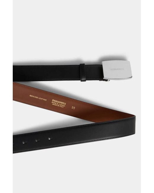 DSquared² Black Classic Belt for men