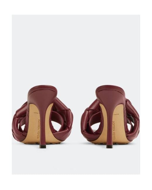 Bottega Veneta Brown Lido Intrecciato Mule Sandals