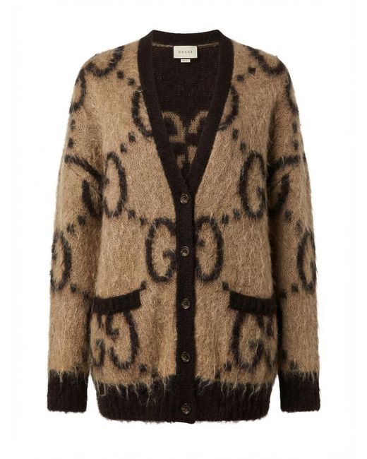 Gucci Brown Reversible Gg Cardigan