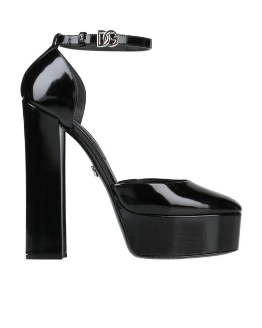 Dolce & Gabbana Black Solid Color Courts