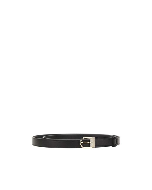 Victoria Beckham White Dorian B Slim Buckle Belt