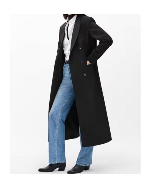 Rag & Bone Black Double-Breasted Trench Coat