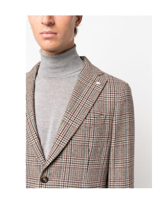 Manuel Ritz Brown Long-Sleeved Suit Coat for men