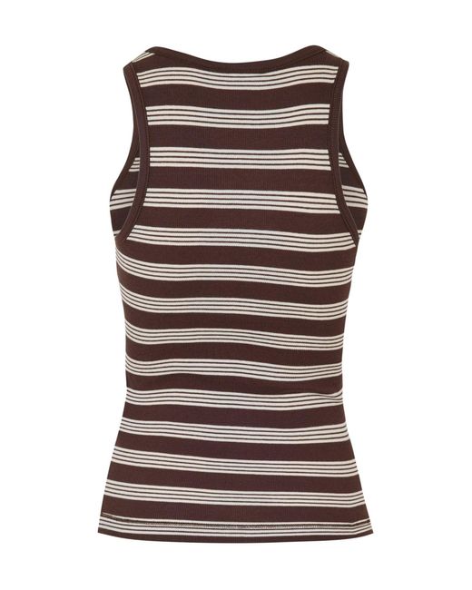 Ganni Brown Striped Vest