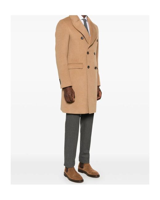 Herno Natural Double-Breasted Coat for men