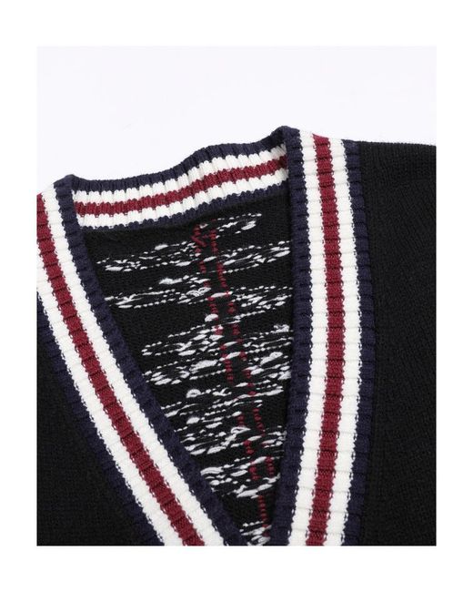 LIU REGALI Black Sonic Jacquard Knitted Cardigan for men