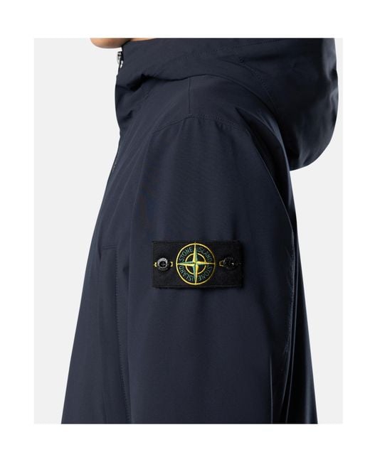 Stone Island Blue Windproof And Waterproof Padded Parka Coat for men